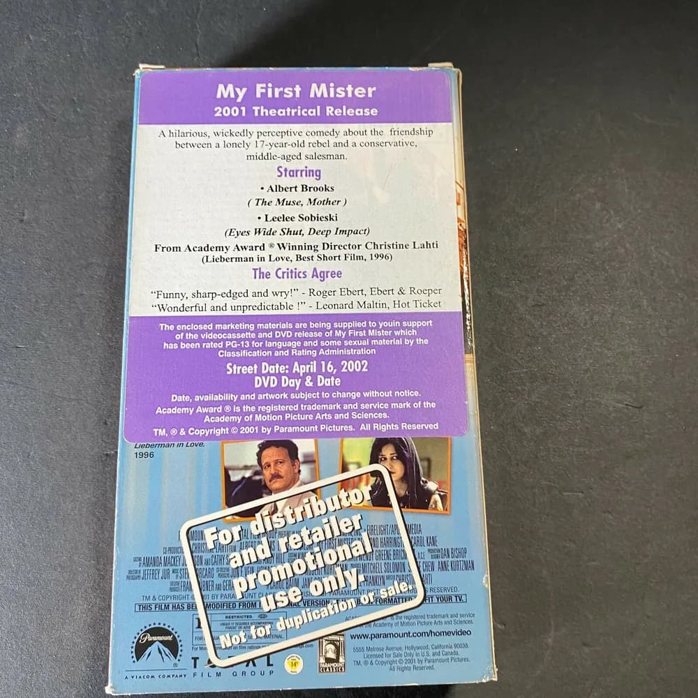 RARE PROMO COPY My First Mister (VHS, 2001) Albert Brooks Leelee Sobieski TESTED - Image 5