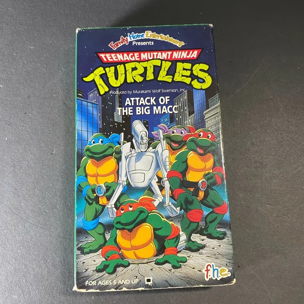 TEENAGE MUTANT NINJA TURTLES Attack of the Big Macc VHS VIDEO 1991 TESTED