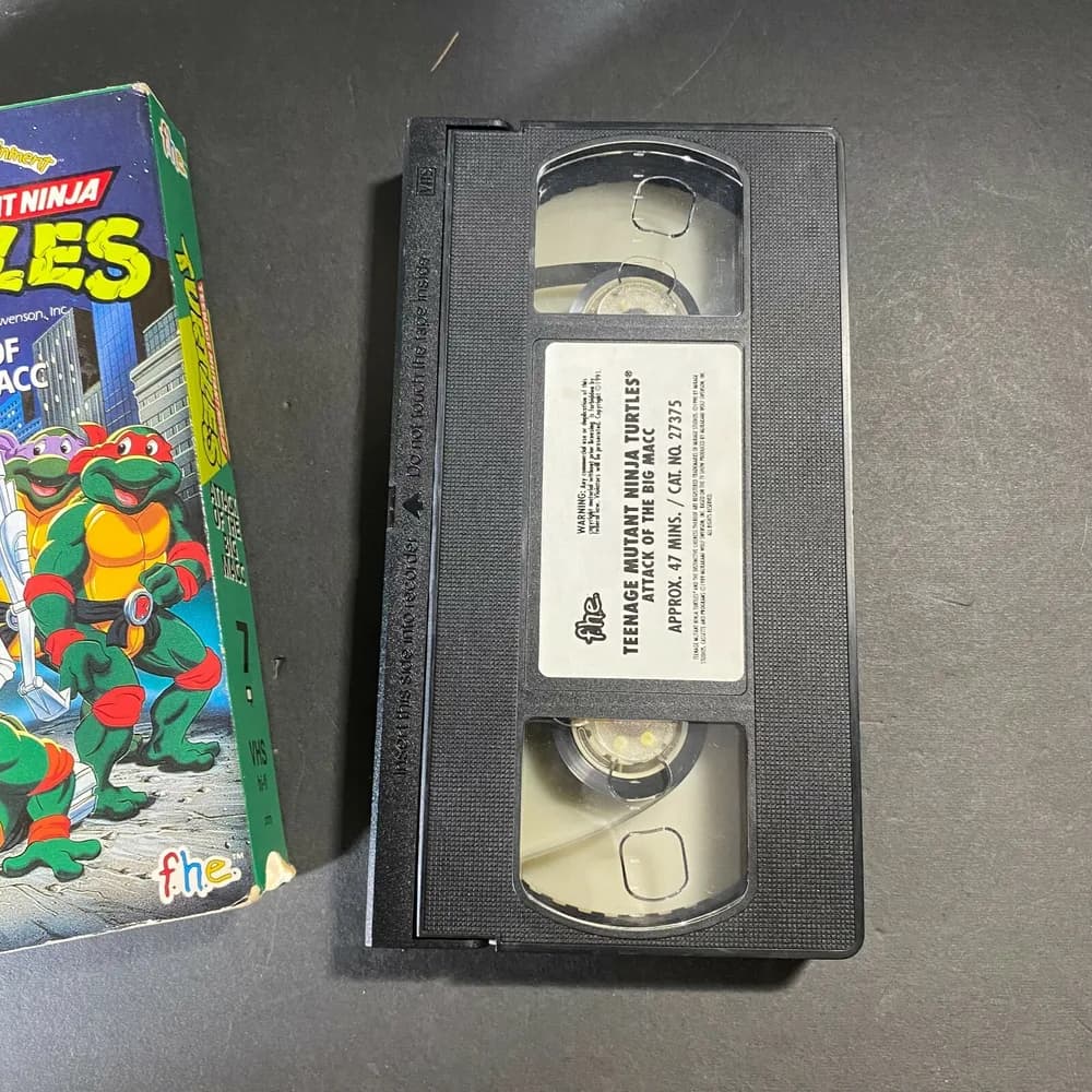 TEENAGE MUTANT NINJA TURTLES Attack of the Big Macc VHS VIDEO 1991 TESTED - Image 7