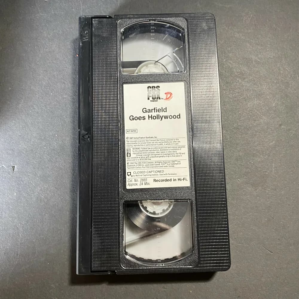 Garfield Goes Hollywood (VHS, 1990) TESTED - Image 7