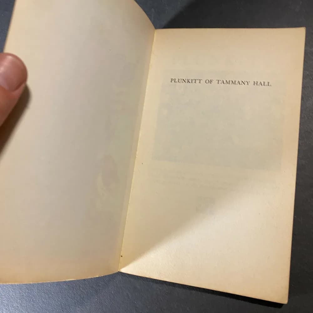 PLUNKITT OF TAMMANY HALL, William L. Riordon (1963) Dutton 1st - Image 5