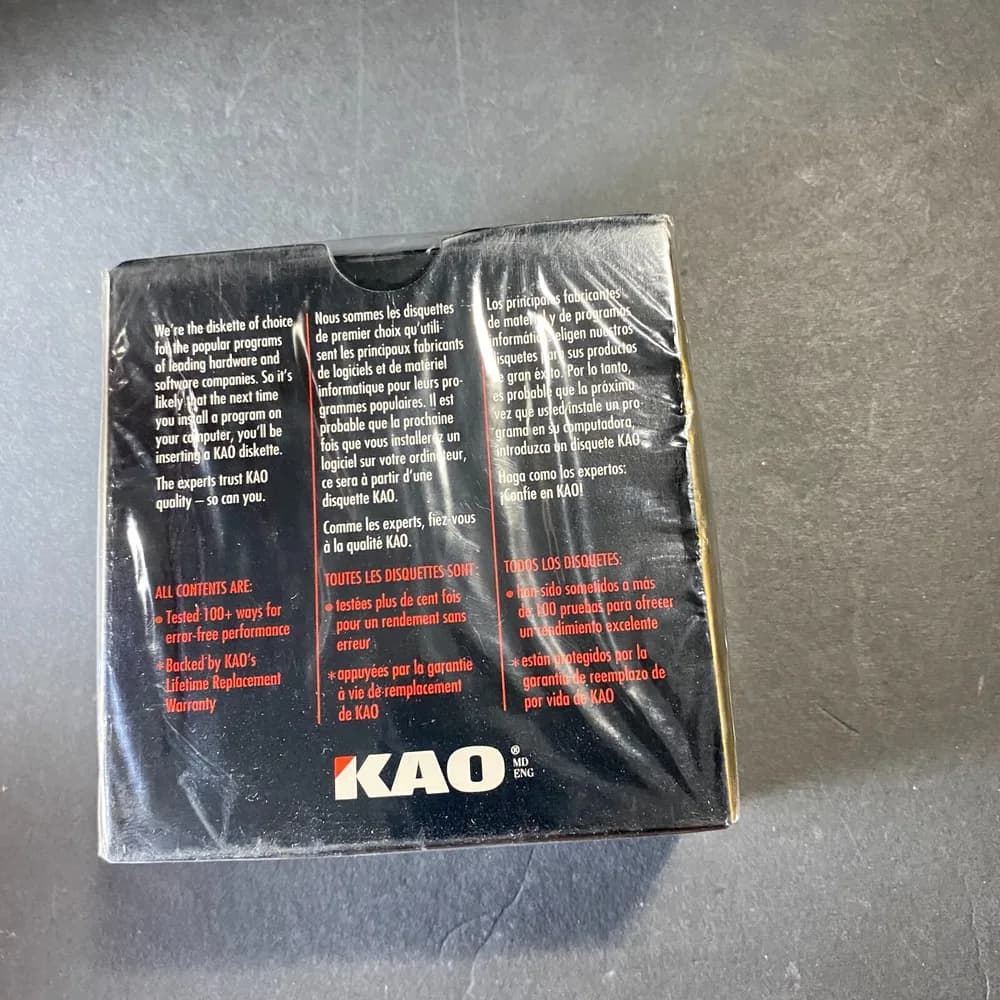 KAO High Density Diskette Pack Of 10 IBM Formatted MF2HD Double Sided 1.44 MB - Image 3