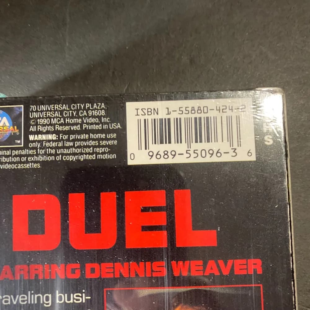 DUEL VHS Directed By Steven Spielberg Dennis Weaver 1971 Classic SEALED! - Image 4
