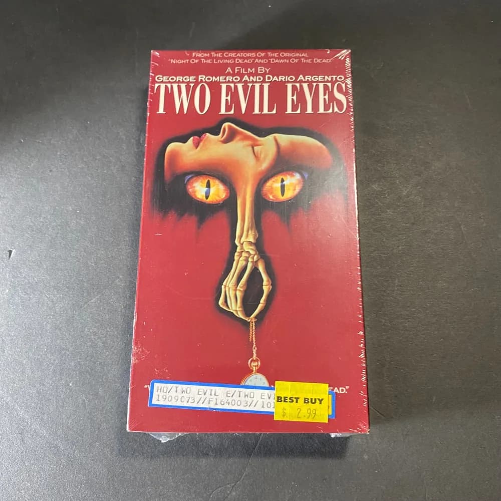 Sealed Two Evil Eyes VHS 1990 George Romero & Dario Argento Poe Horror Anthology