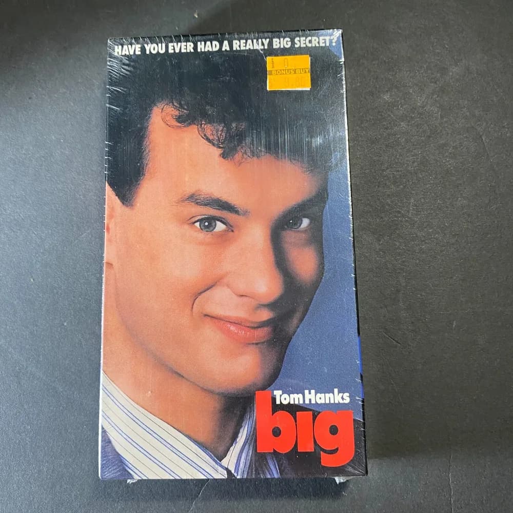 RARE Brand New Sealed Big VHS Tape 1988 Tom Hanks Fox Video Watermark