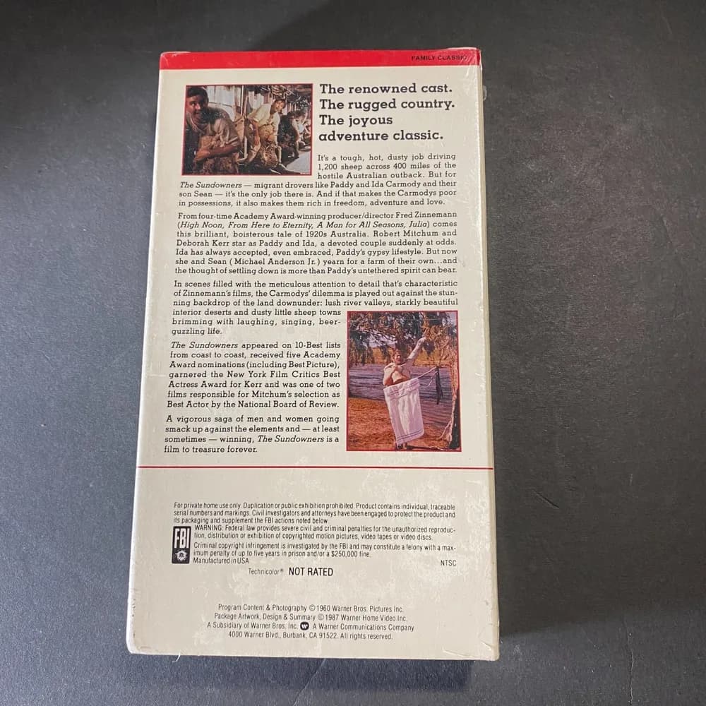 NEW SEALED The Sundowners (1960, VHS 1987) Robert Mitchum Deborah Kerr - Image 4