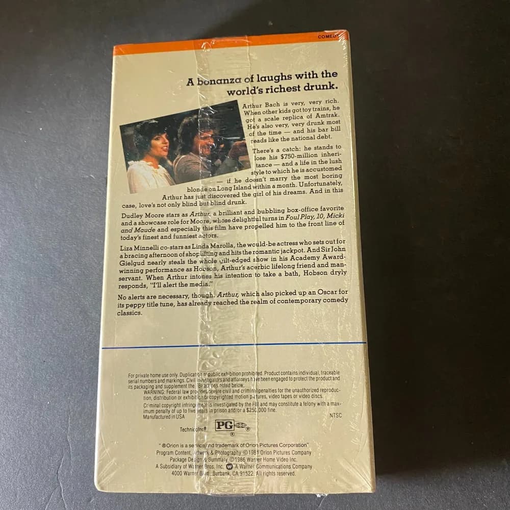 NEW SEALED Arthur VHS 1981-6 Warner Home Video Rare  - Image 3