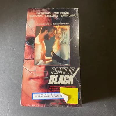 NEW SEALED Rare Paint it Black VHS (1989) Sally Kirkland Vestron video watermark