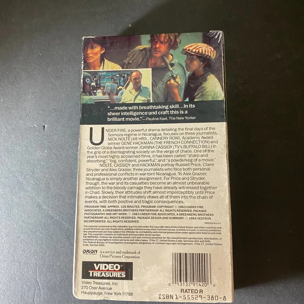 NEW SEALED Under Fire (VHS Tape Movie 1993) Nick Nolte Gene Hackman Vintage Rare - Image 3