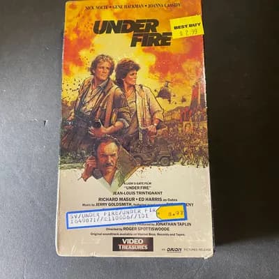 NEW SEALED Under Fire (VHS Tape Movie 1993) Nick Nolte Gene Hackman Vintage Rare