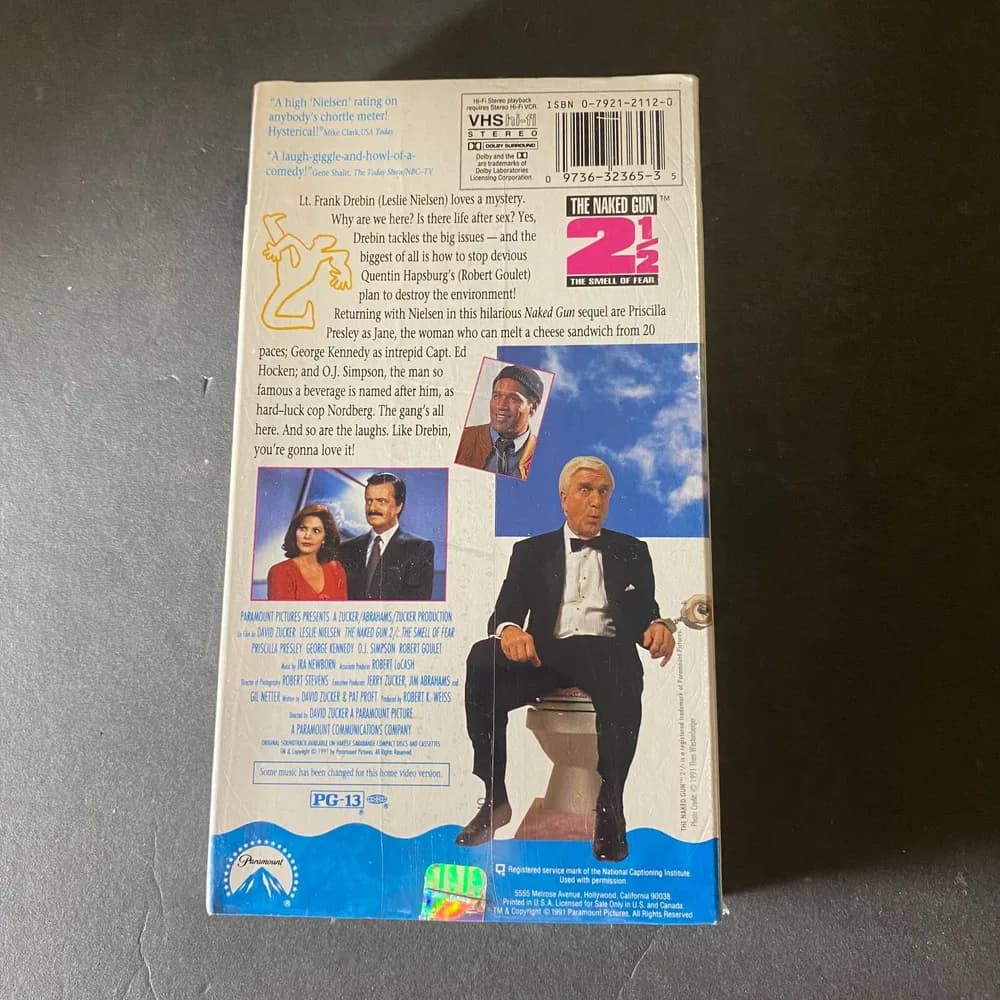 NEW SEALED The Naked Gun 2 1/2: The Smell of Fear VHS Sealed Paramount 1991 - Image 3