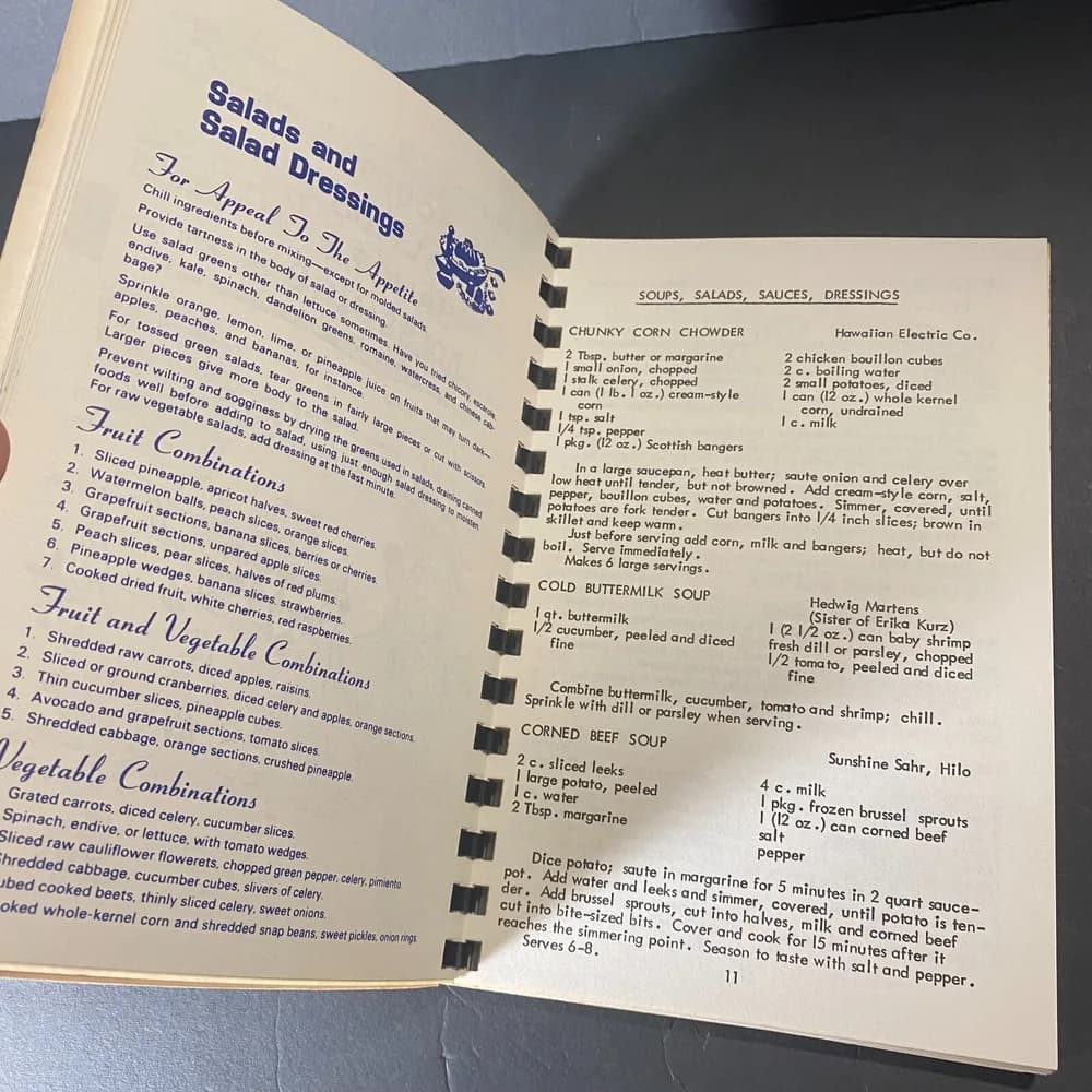 Vtg The Hilo Womens Club Cookbook 1982 Hawaii Japanese Greek Recipes - Image 7