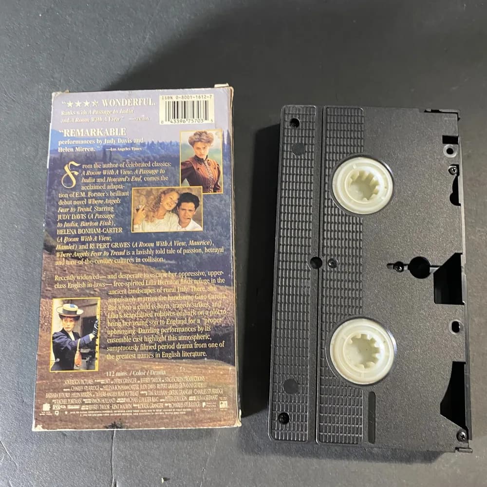 Where Angels Fear to Tread VHS Helena Bonham-Carter, Judy Davis PLAY TESTED - Image 5