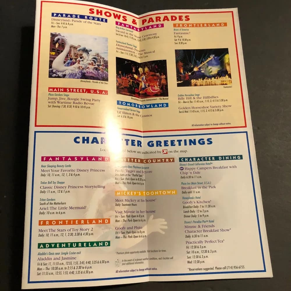 Disneyland Today Map And Guest Information 2001 Where the magic began brochure  - Image 4