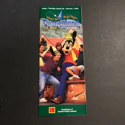 Disneyland Today Map And Guest Information 2001 Where the magic began brochure 