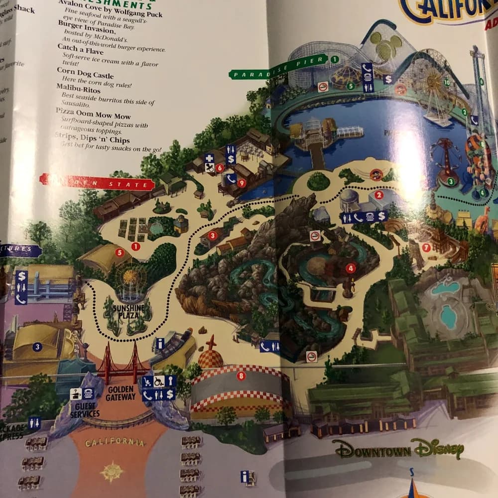 DISNEY'S CALIFORNIA ADVENTURE Brochure Souvenir Map and Guide | Preview Days  - Image 5