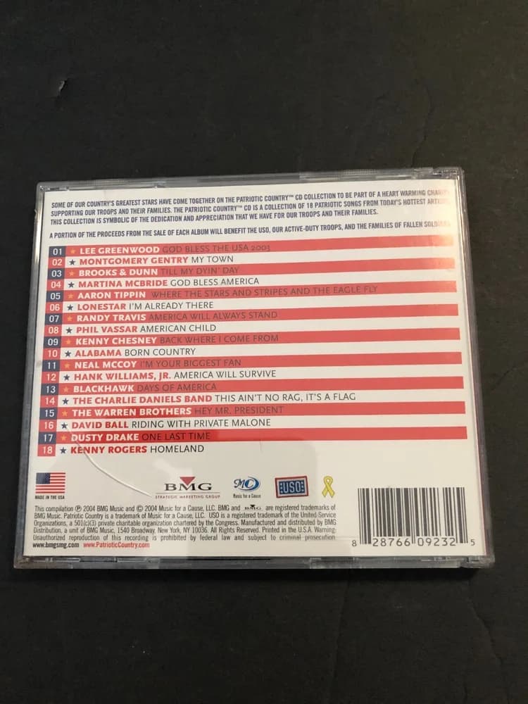 Patriotic Country by Various Artists (CD, Jun-2004, BMG Heritage) Used - Image 2