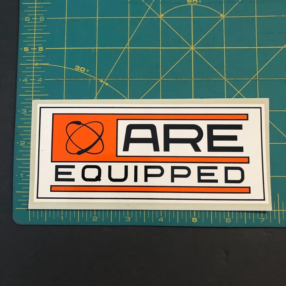Vintage ARE equipped sticker decal hot rod rat vintage car truck drag race READ