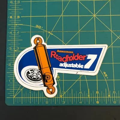  Vintage Armstrong road holder 7  adjustable sticker hotrod rat rod vintage READ