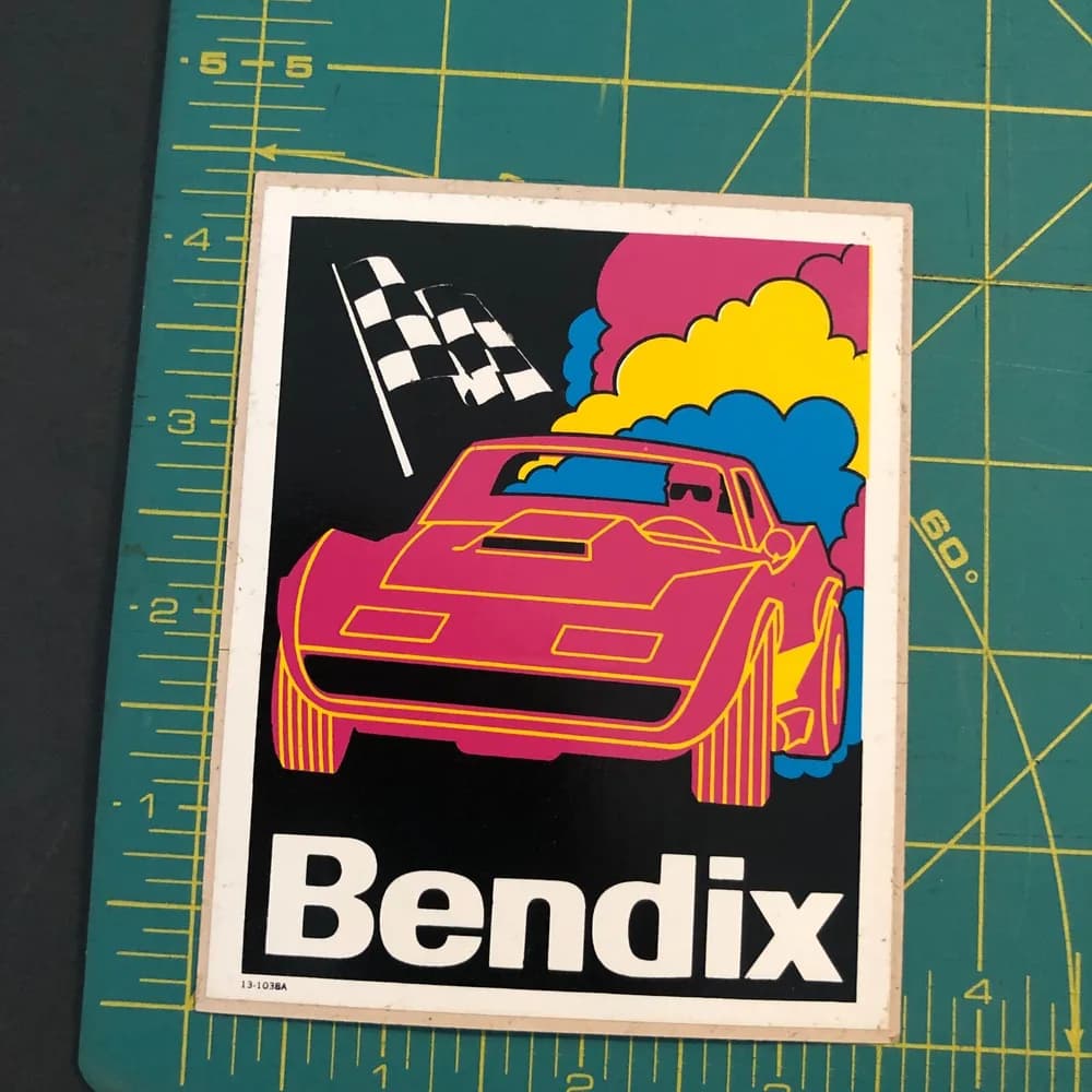 Vintage Bendix sticker decal hotrod rat rod vintage look car truck drag race