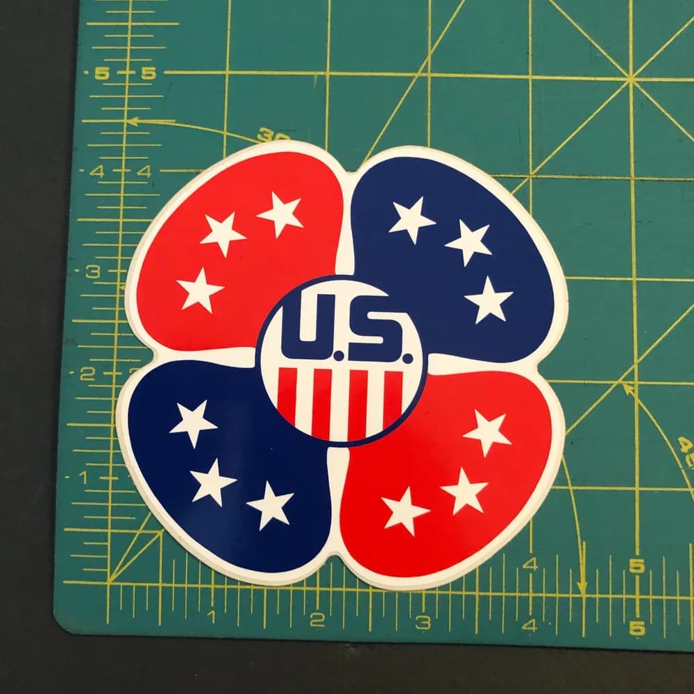 Vintage US 4 leaf clover sticker decal hotrod rat rod vintage look car truck 