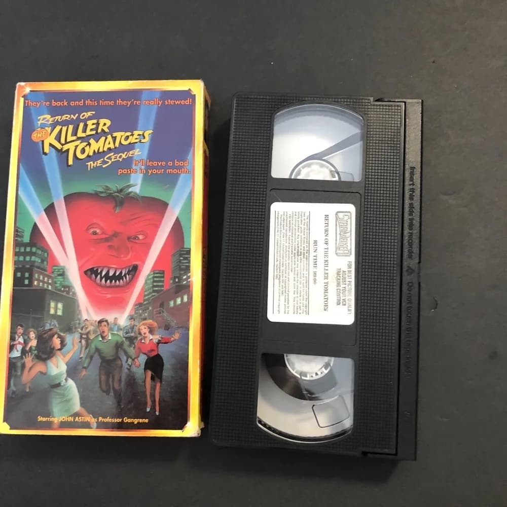 Return Of The Killer Tomatoes Rare VHS Horror Comedy George Clooney PLAY TESTED - Image 3