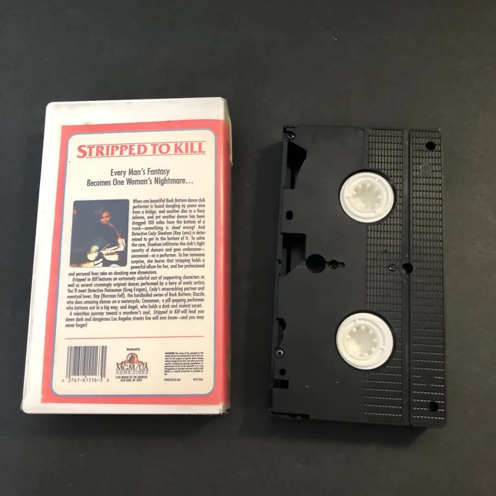 Stripped to Kill, VHS Tape, PLAY TSETED,  Ex-Rental white case - Image 5