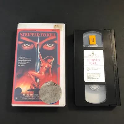 Stripped to Kill, VHS Tape, PLAY TSETED,  Ex-Rental white case