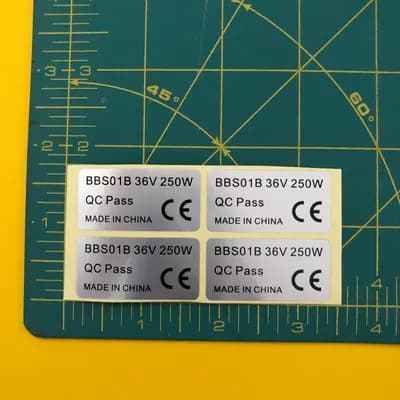 4 stickers label Bafang 36V BBS01B 250w Mid Drive Motor Kit eBike Electric bike
