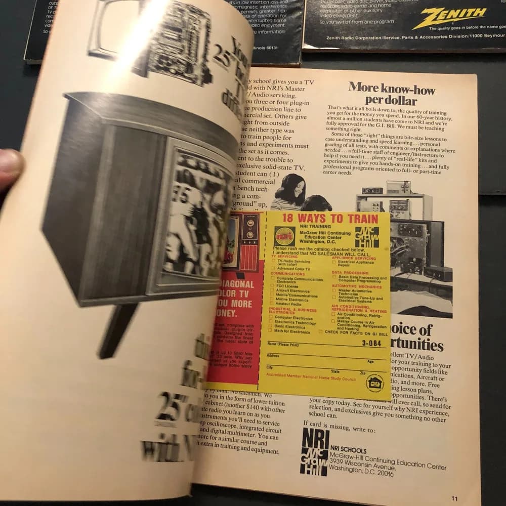 LOT OF 3: Radio-Electronics Magazines 1982 1974 - Image 4