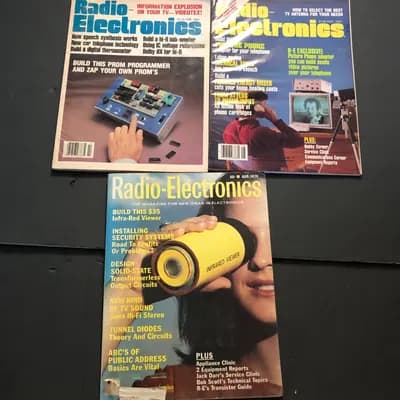 LOT OF 3: Radio-Electronics Magazines 1982 1974