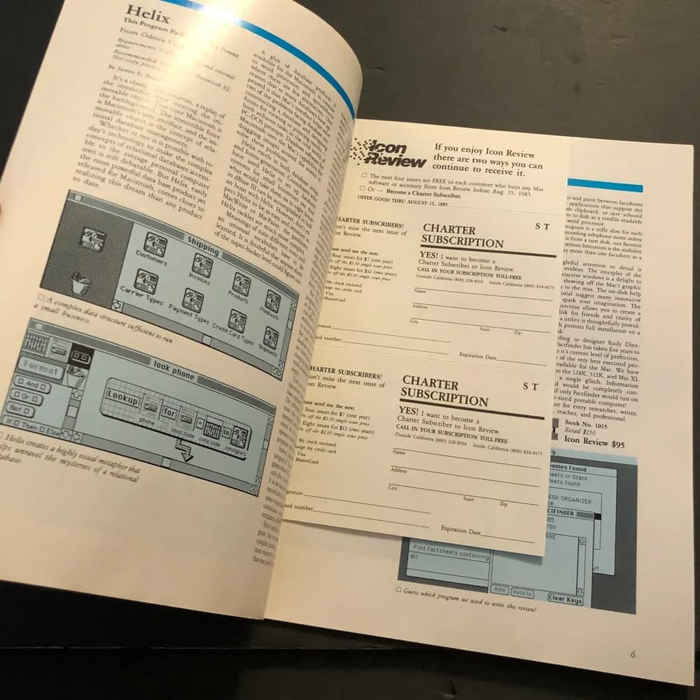 Vintage Icon review magazine | Summer 1985 Macintosh Premier Issue Mac Apple - Image 5
