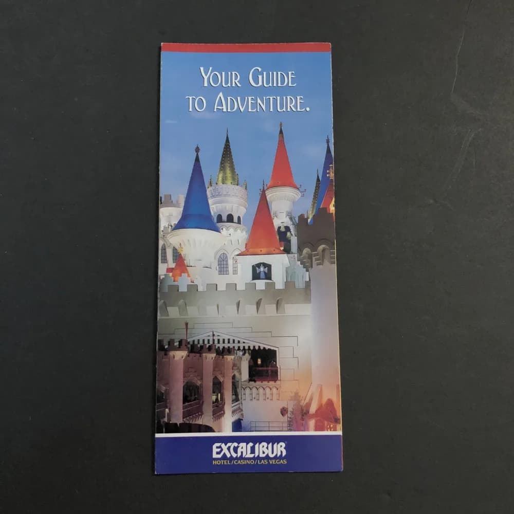 1990s Vintage Excalibur Casino Hotel Brochure Pamphlet Las Vegas Nevada