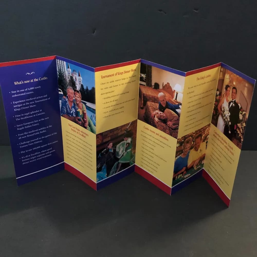 1990s Vintage Excalibur Casino Hotel Brochure Pamphlet Las Vegas Nevada - Image 4