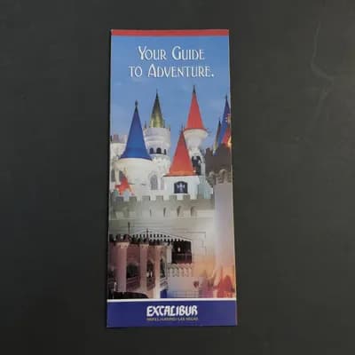 1990s Vintage Excalibur Casino Hotel Brochure Pamphlet Las Vegas Nevada