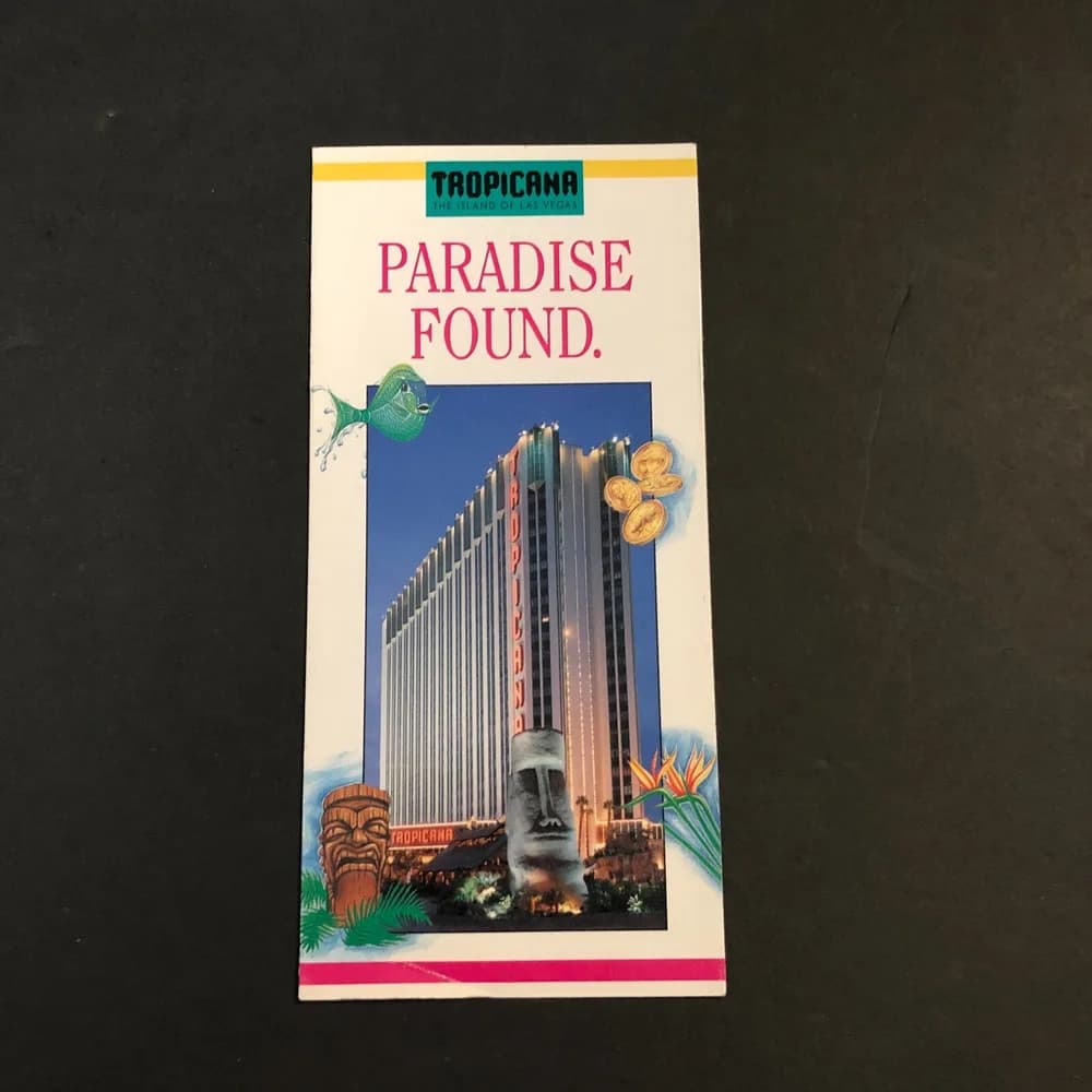 Vintage Tropicana Las Vegas Casino Paradise Found Tiki Hawaii Hotel Brochure 90s