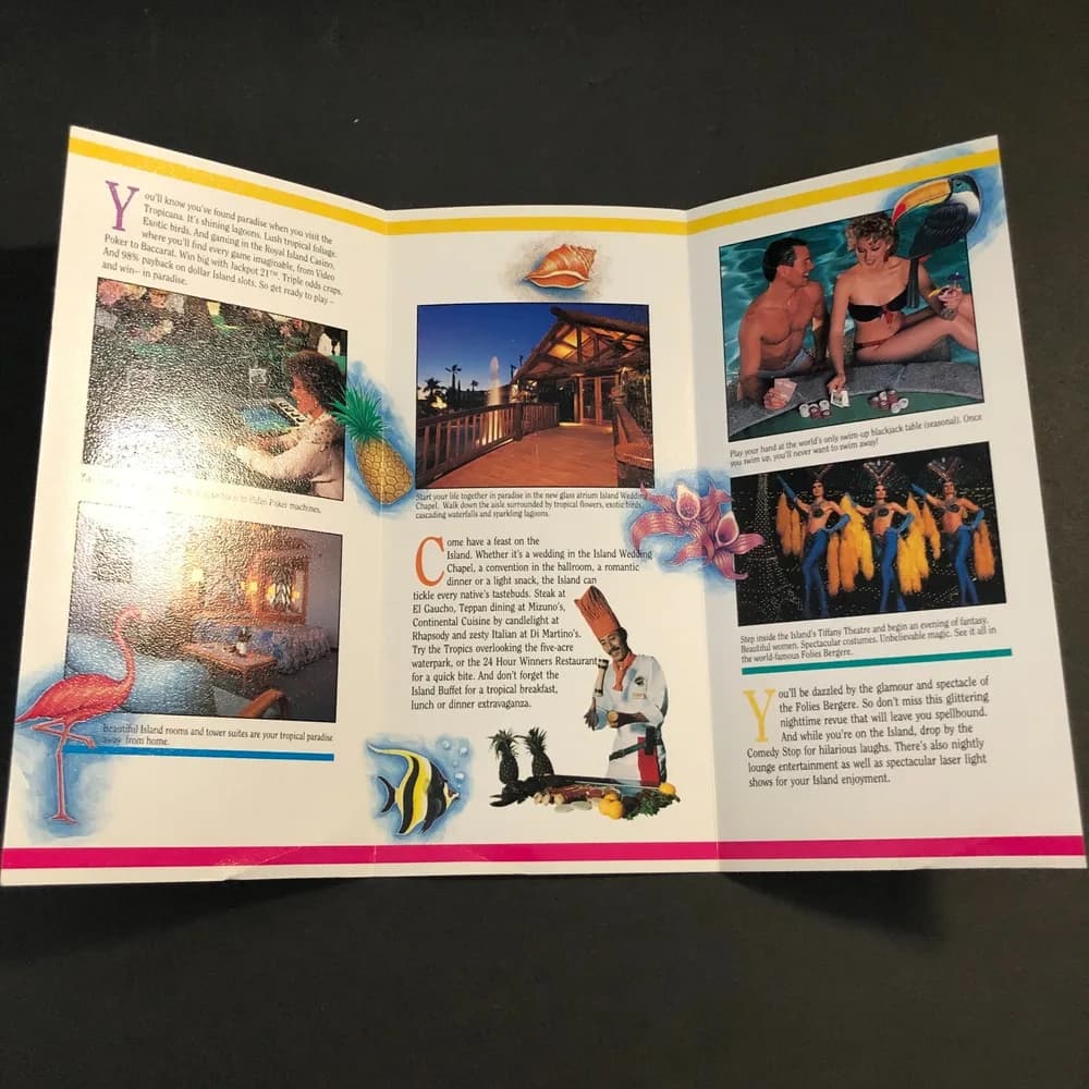 Vintage Tropicana Las Vegas Casino Paradise Found Tiki Hawaii Hotel Brochure 90s - Image 4