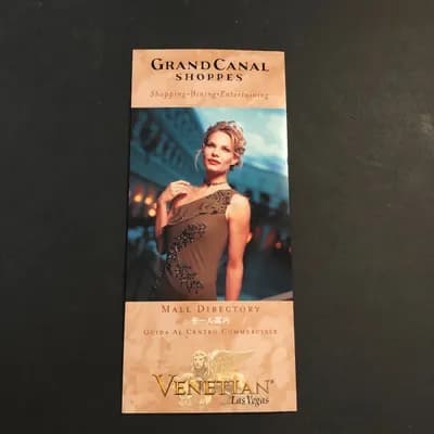 Vintage Venetian Hotel Mall Map Las Vegas Nevada Brochure Booklet 1990s