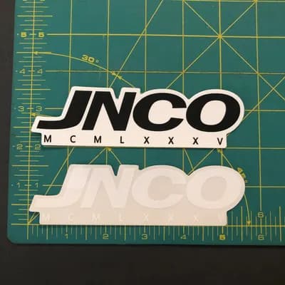 Lot of 2. Black & White Unused JNCO Jeans Sticker RARE MCMLXXXV