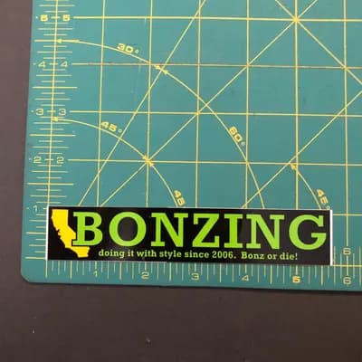 Vintage Bonzing Skateboard Sticker doing it with style since 2006. Bonz or die!