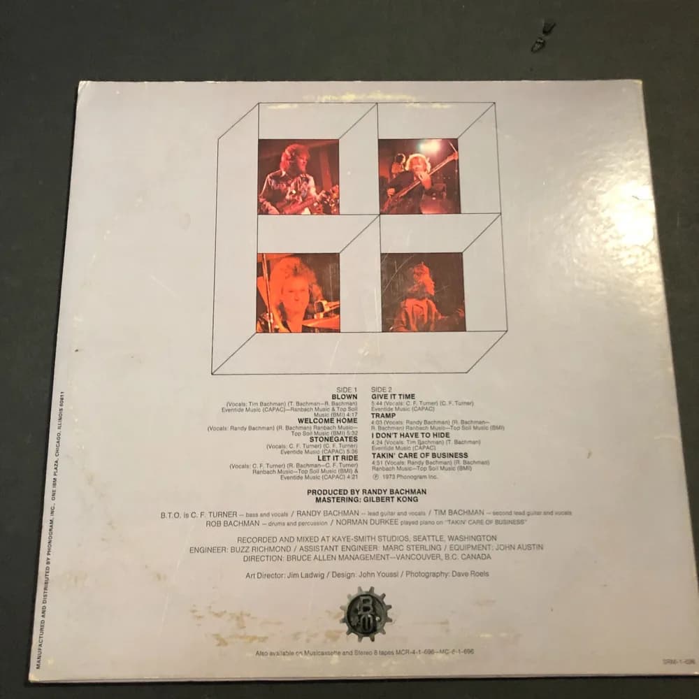 BACHMAN Turner Overdrive II Mercury LP 1973 Takin' Care Of Business Rock  - Image 4