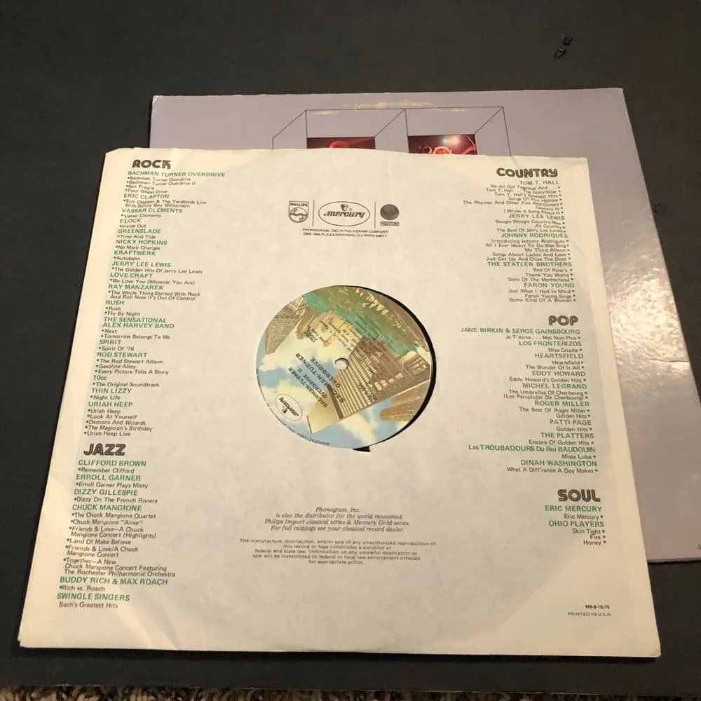 BACHMAN Turner Overdrive II Mercury LP 1973 Takin' Care Of Business Rock  - Image 6
