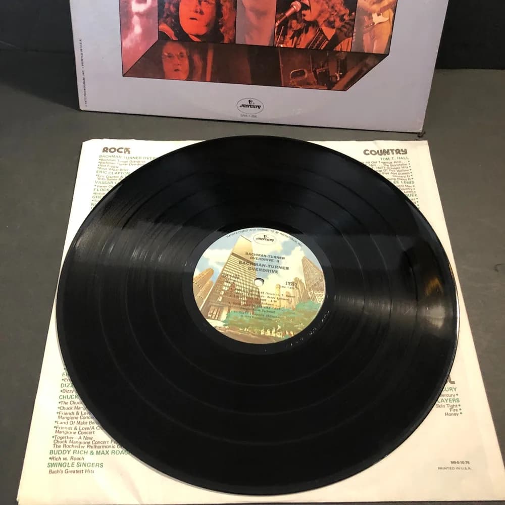BACHMAN Turner Overdrive II Mercury LP 1973 Takin' Care Of Business Rock  - Image 7