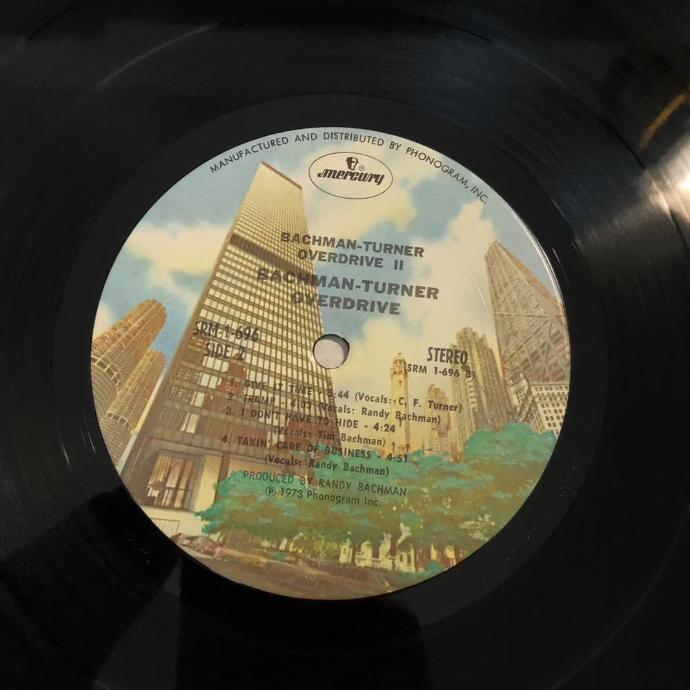 BACHMAN Turner Overdrive II Mercury LP 1973 Takin' Care Of Business Rock  - Image 8