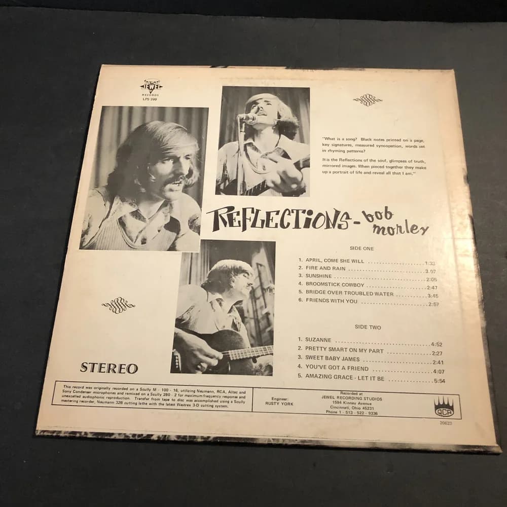 BOB MORLEY LP REFLECTIONS STEREO JEWEL FOLK PSYCH VIYNL  - Image 2