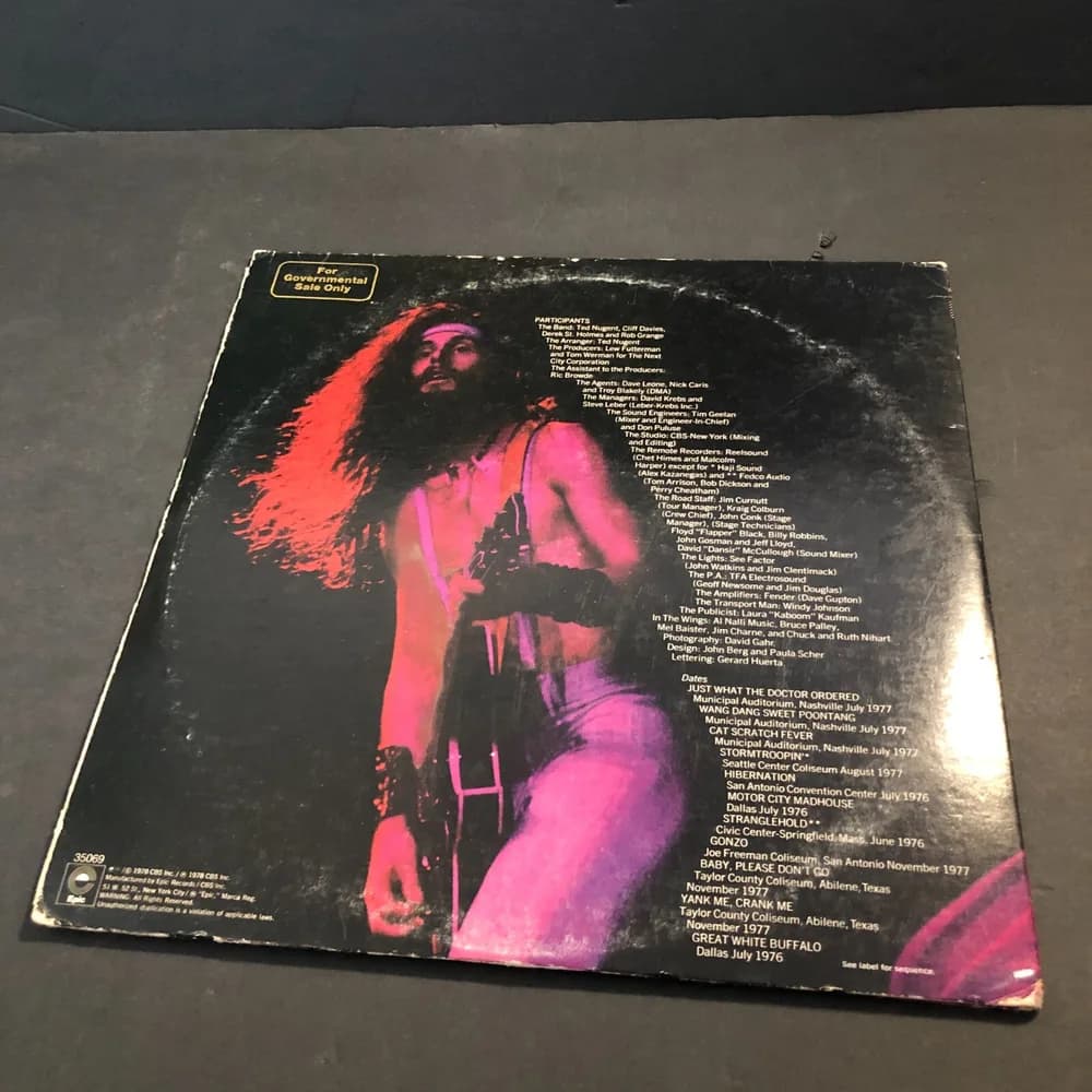 Ted Nugent ♫ Double Live Gonzo! ♫ 1978 Epic Records Original Dbl Vinyl LP - Image 4