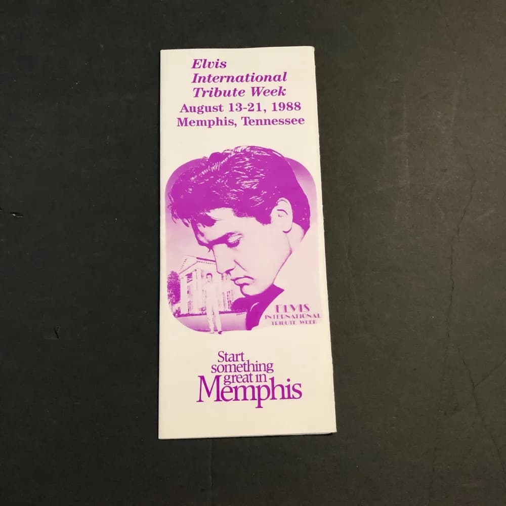 Elvis Presley International Tribute Week Memphis 1988 Flyer/Souvenir