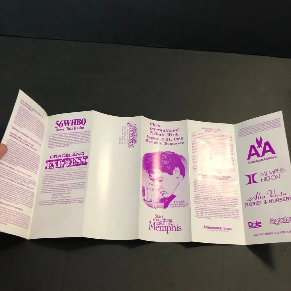 Elvis Presley International Tribute Week Memphis 1988 Flyer/Souvenir - Image 5