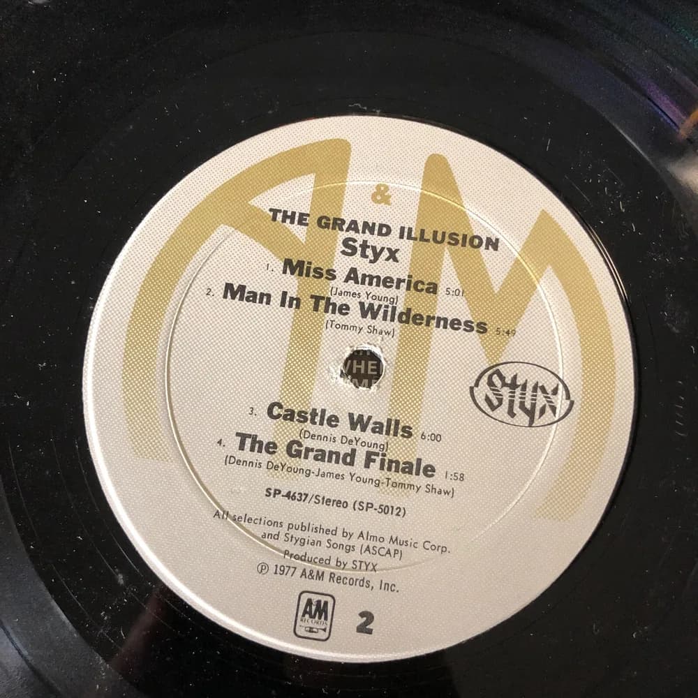 Styx The Grand Illusion Vinyl Record LP 1977 A&M SP-4637 - Image 7