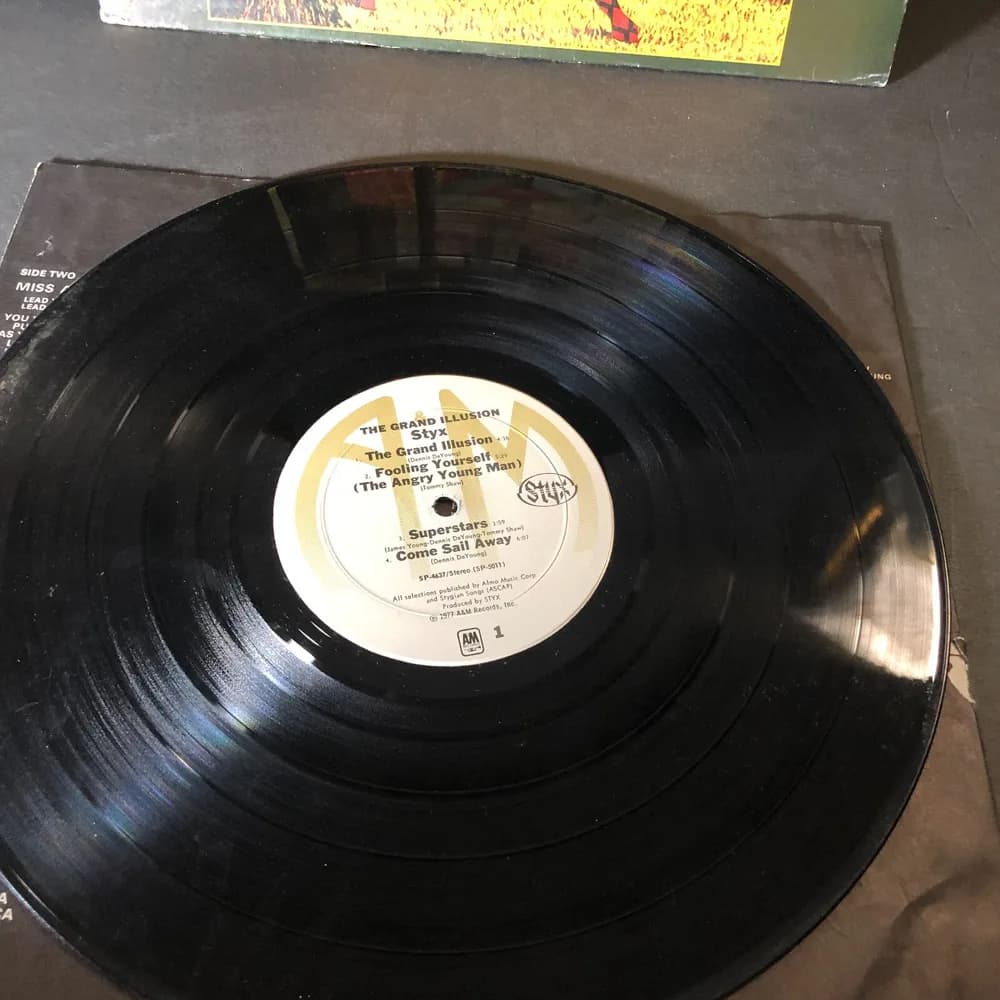 Styx The Grand Illusion Vinyl Record LP 1977 A&M SP-4637 - Image 8